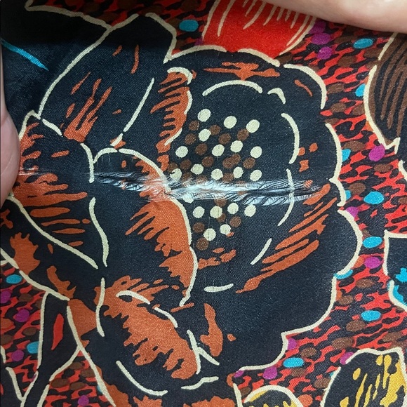 Honey 100% Silk Scarf Floral Vintage - Picture 10 of 11